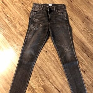 Citizens of Humanity High Rise Skinny Distressed